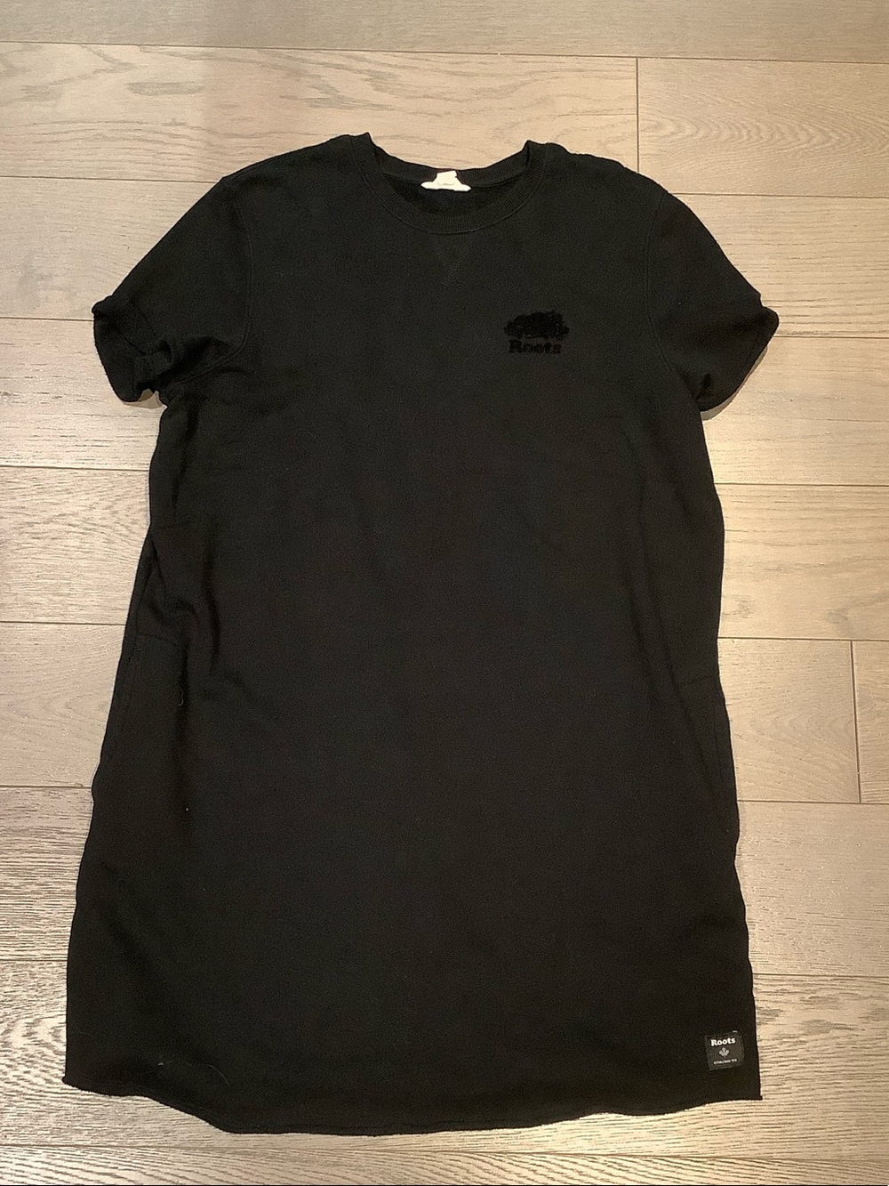 Roots Black Midi T-Shirt Dress